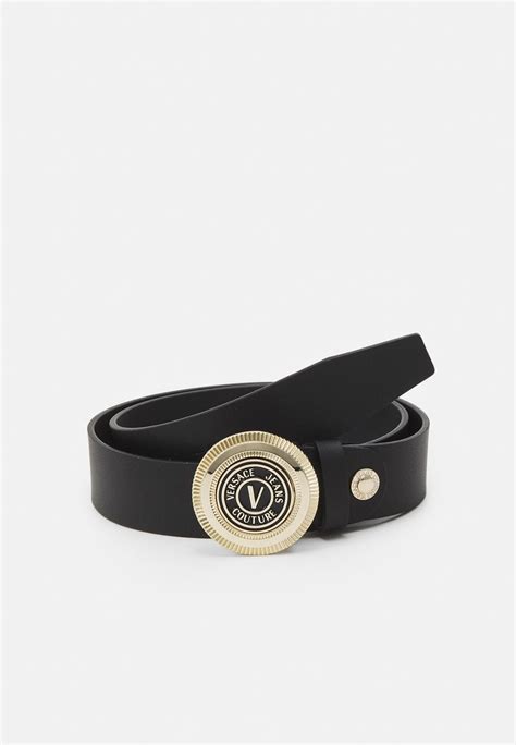 versace jeans couture leather logo belt|Versace Jeans Couture belt women's.